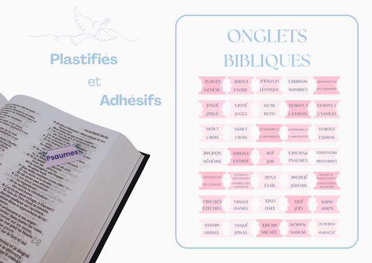 Onlgets Bible en français (66 onglets)